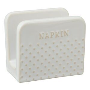 Better Homes & Gardens White Stoneware Dot Napkin Holder